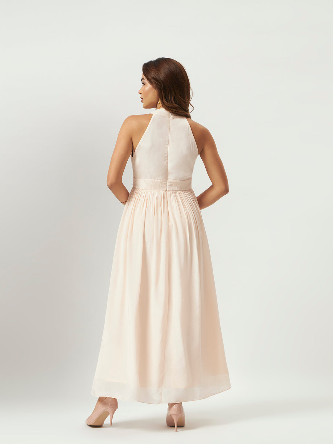 Pink Frosting Halter Maxi Dress