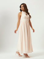 Pink Frosting Halter Maxi Dress