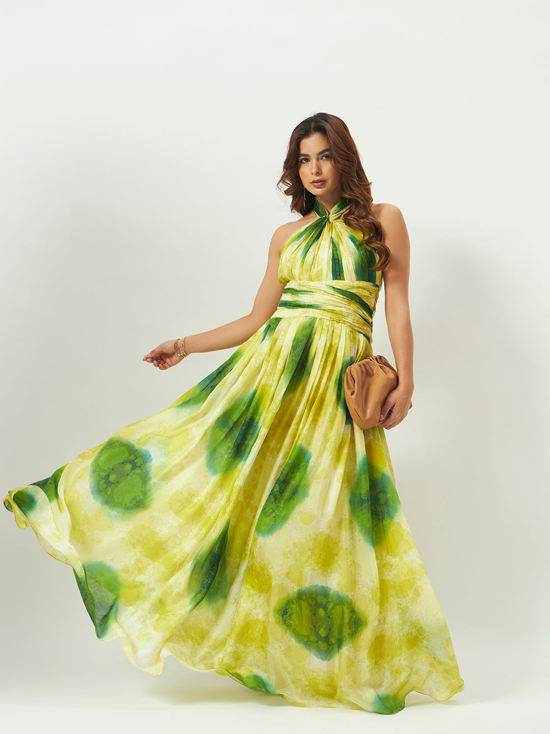 Oasis Twist Tabi Silk Maxi Dress