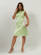 Green Oasis Crystal Sheath Dress
