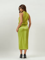 Lime Sorbet Midi Skirt