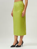 Lime Sorbet Midi Skirt