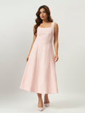 Pink Frosting Linen Midi Dress