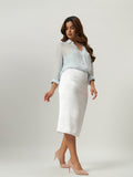 Celeste Shimmer Shirt & Luna Satin Midi Skirt Set