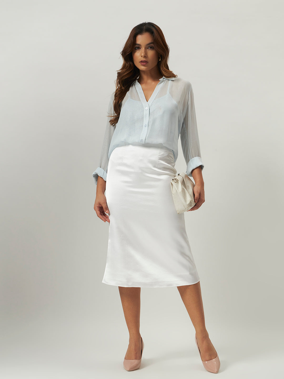 Celeste Shimmer Sheer Shirt