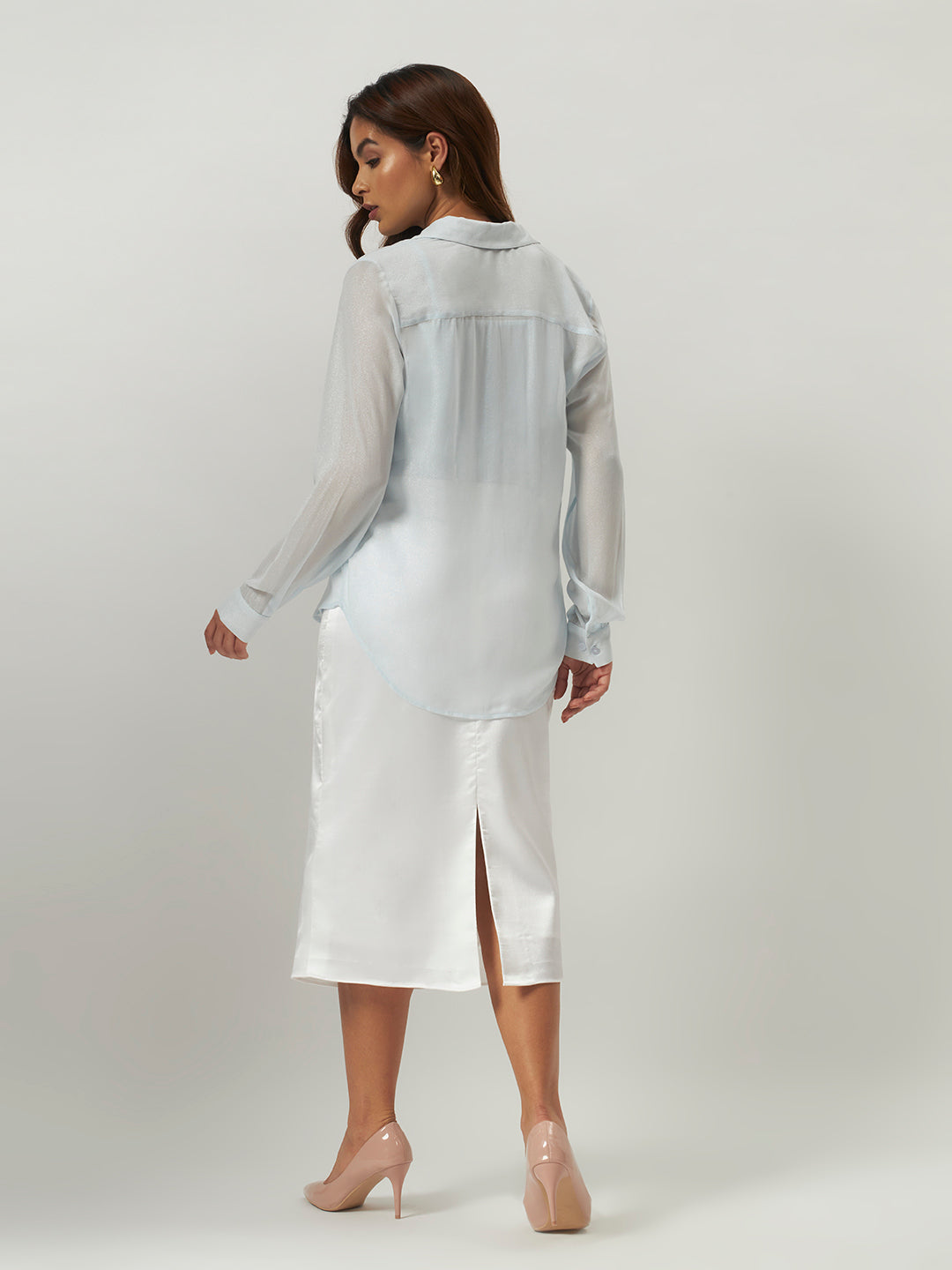 Celeste Shimmer Sheer Shirt