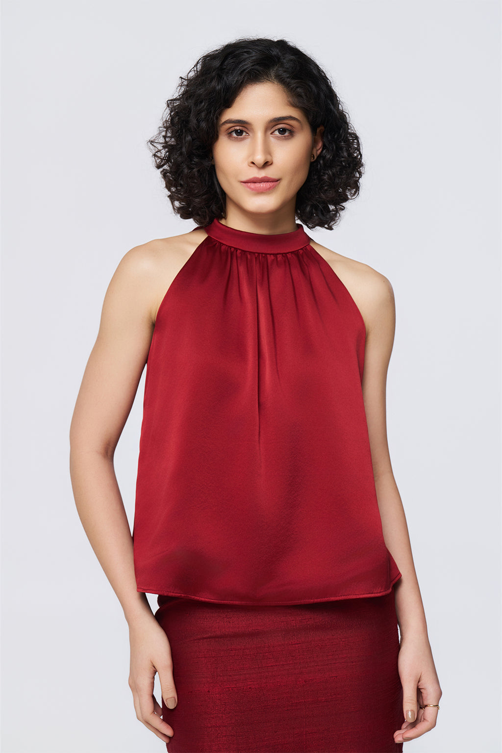 Ruby Glaze Halter Neck Top