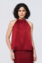 Ruby Glaze Halter Neck Top