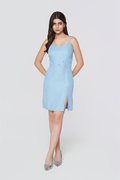 Azure Denim Sheath Dress
