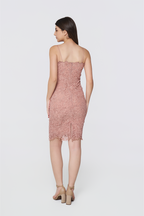 Dusty Rose Lace Sheath Dress