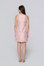 Peony Silk Jacquard Shift Dress