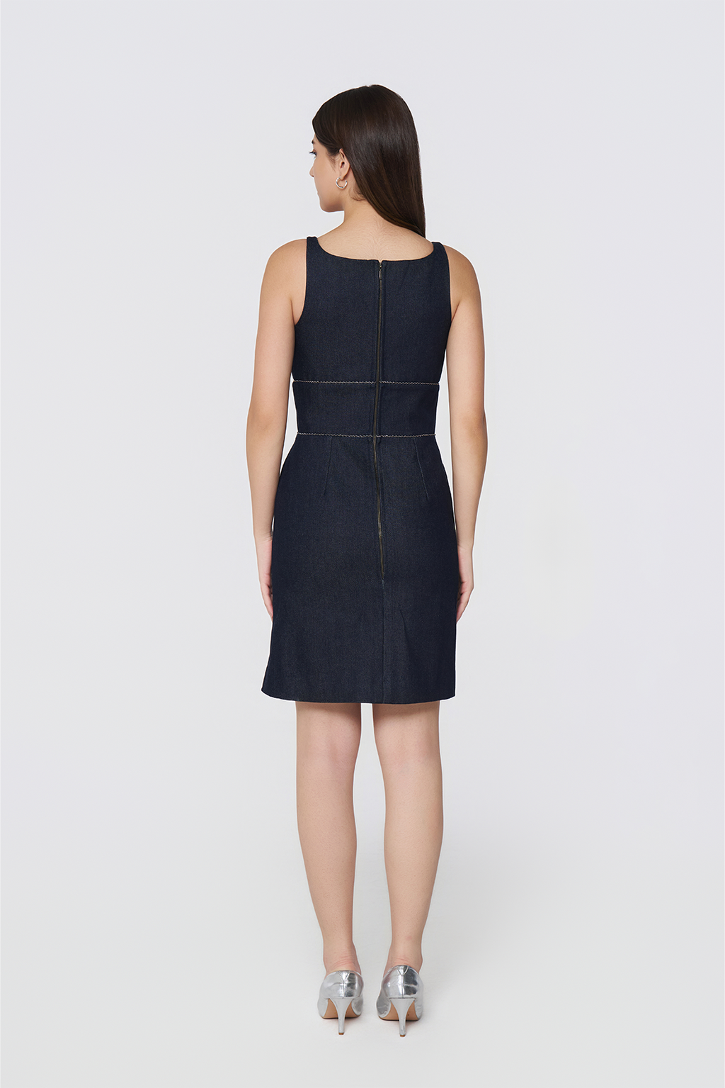 Indigo Denim Sheath Dress