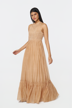 Coral Sands Tiered Maxi Dress