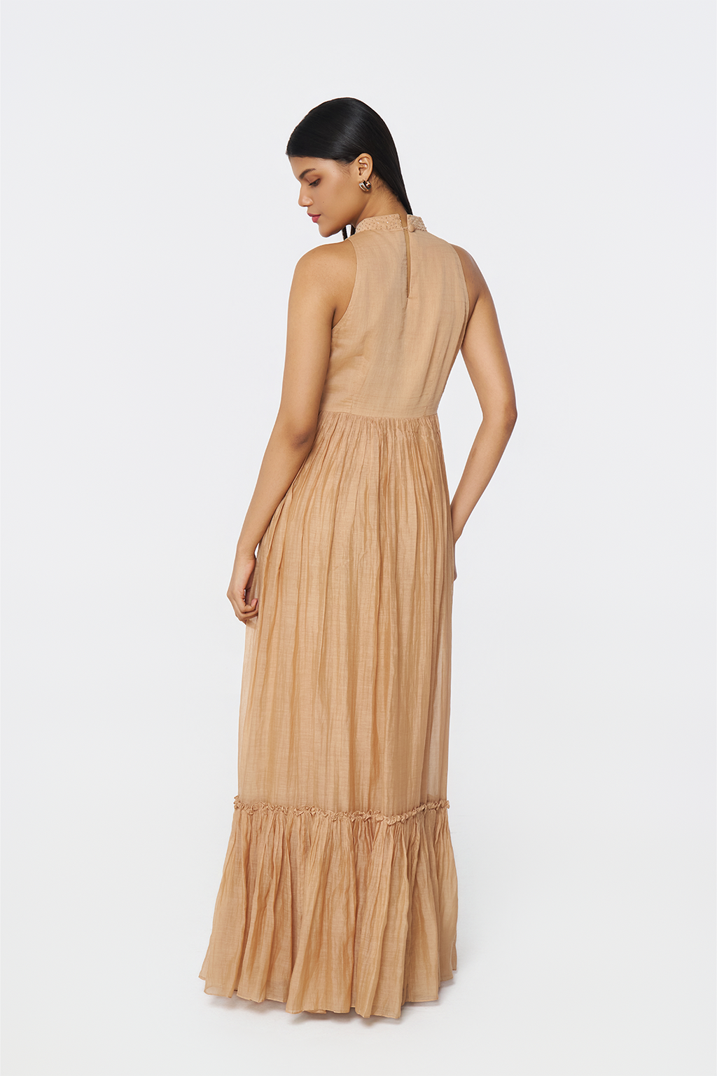 Coral Sands Tiered Maxi Dress