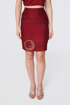 Ruby Glaze Column Skirt