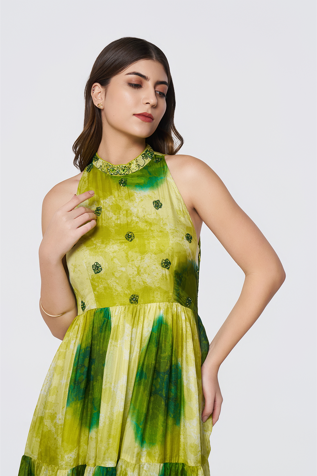 Emerald Lagoon Silk Maxi