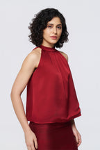 Ruby Glaze Halter Neck Top
