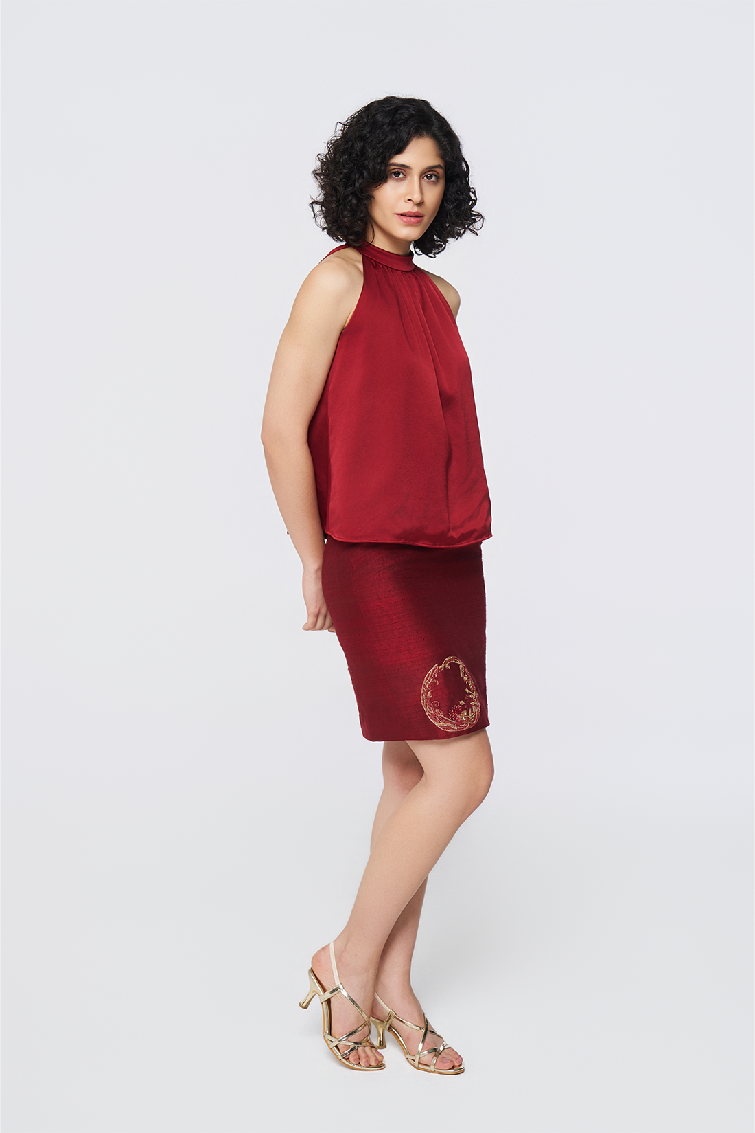 Ruby Glaze Column Skirt