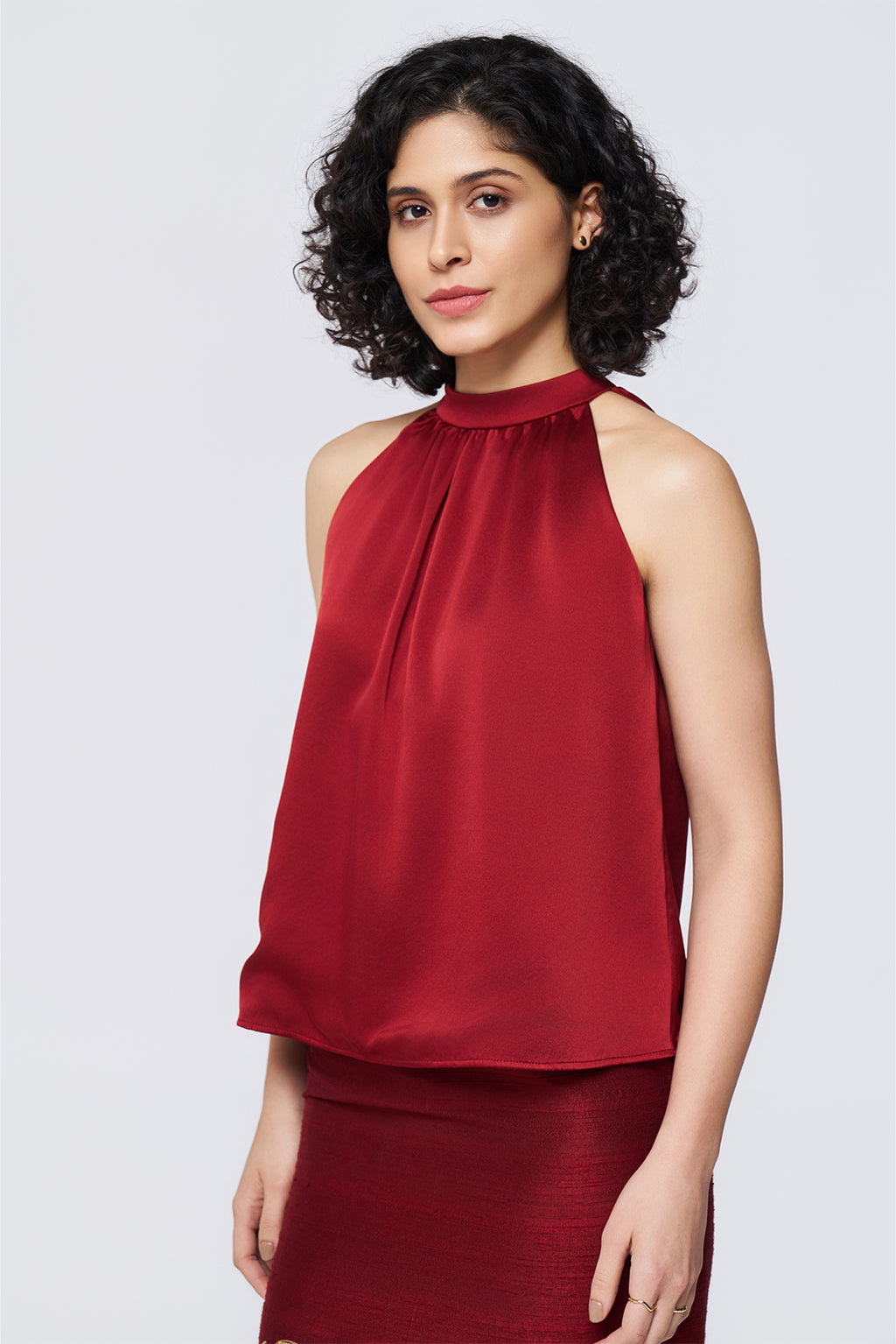 Ruby Glaze Halter Neck Top