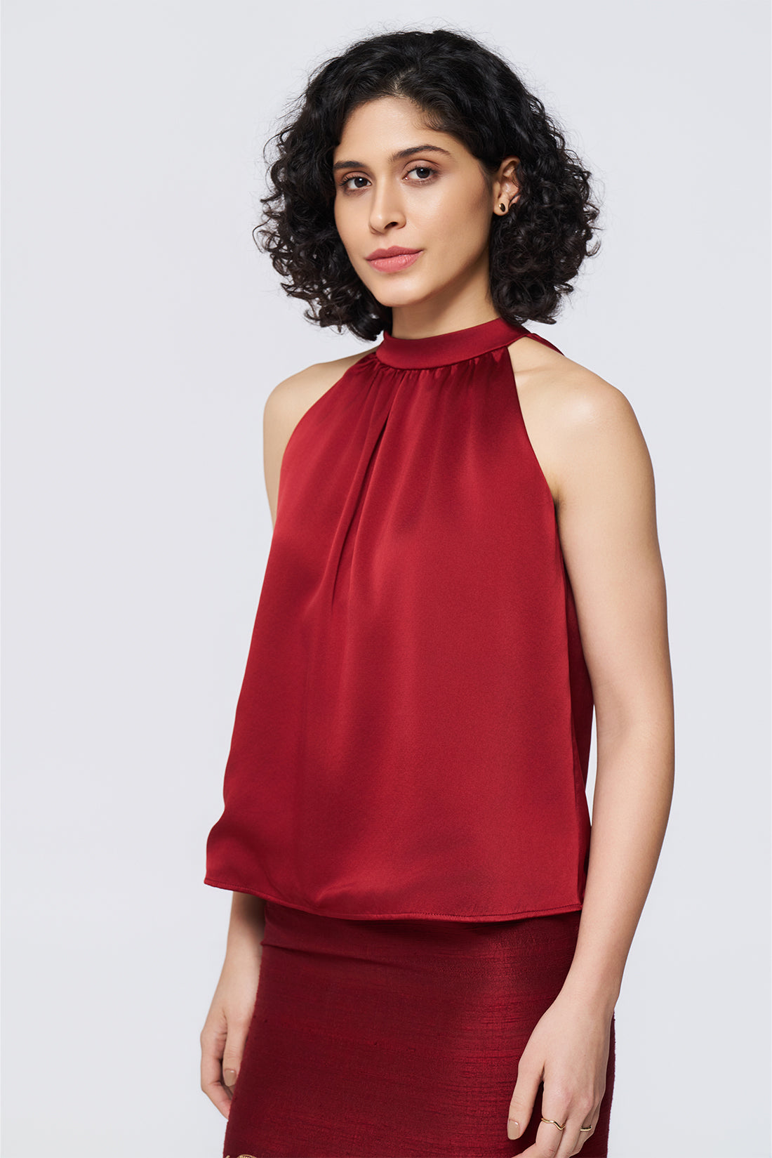 Ruby Glaze Halter Neck Top