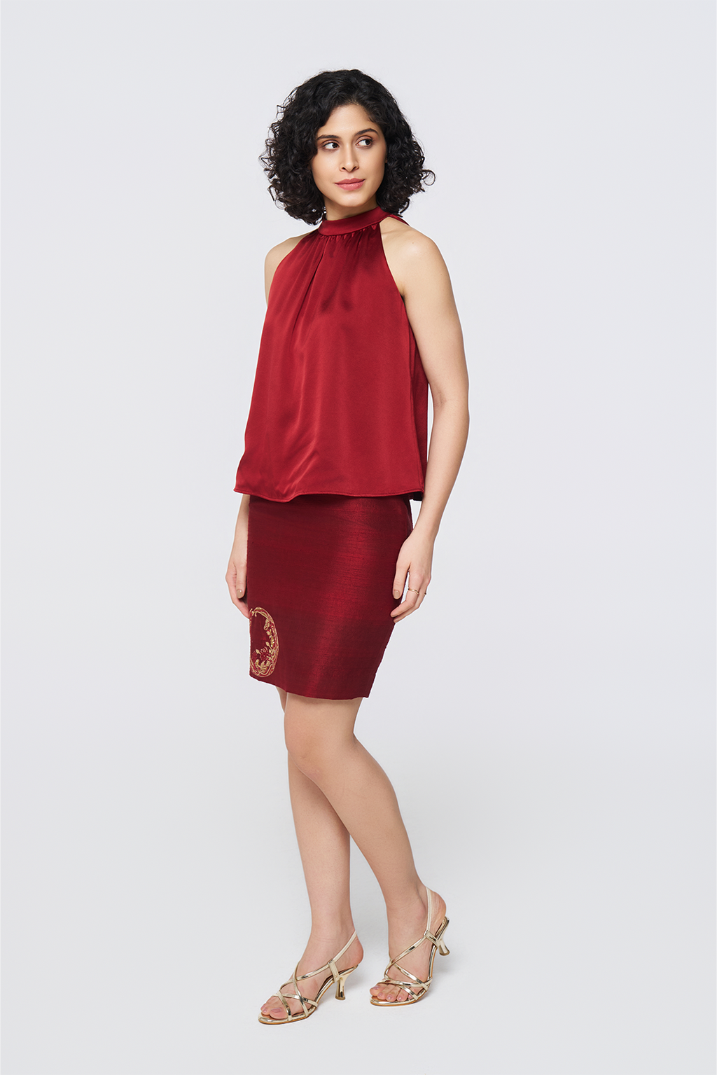 Ruby Glaze Column Skirt