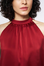 Ruby Glaze Halter Neck Top