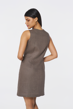 Havana Brown Button-Down Dress