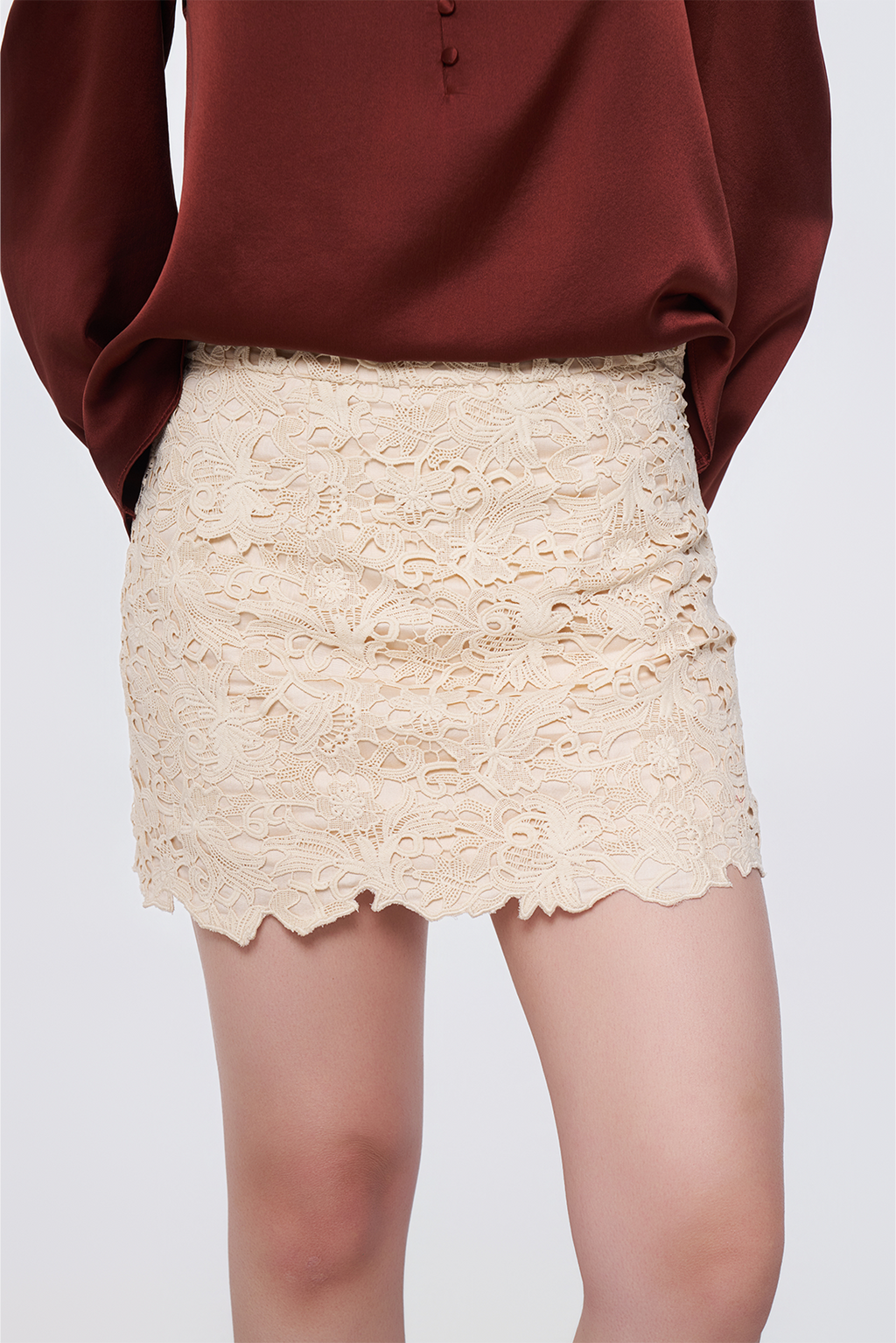 Lace Silk 9 to 5 Skirt