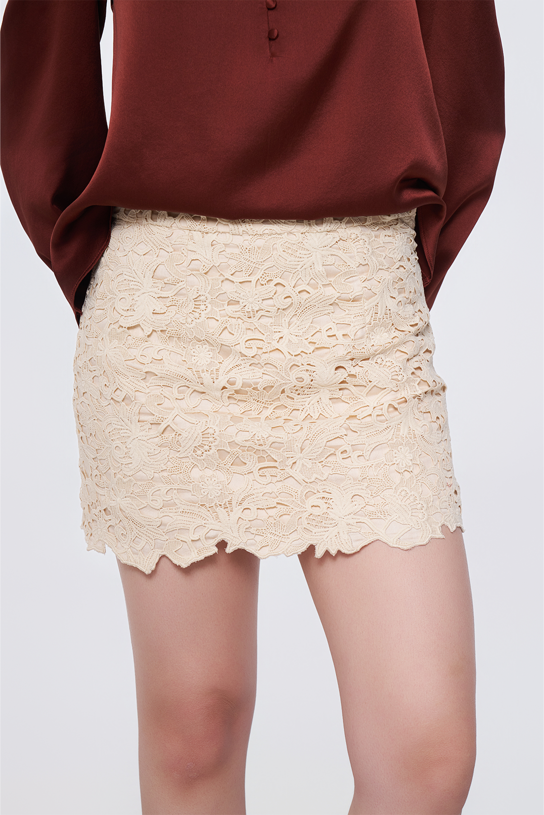Lace Silk 9 to 5 Skirt