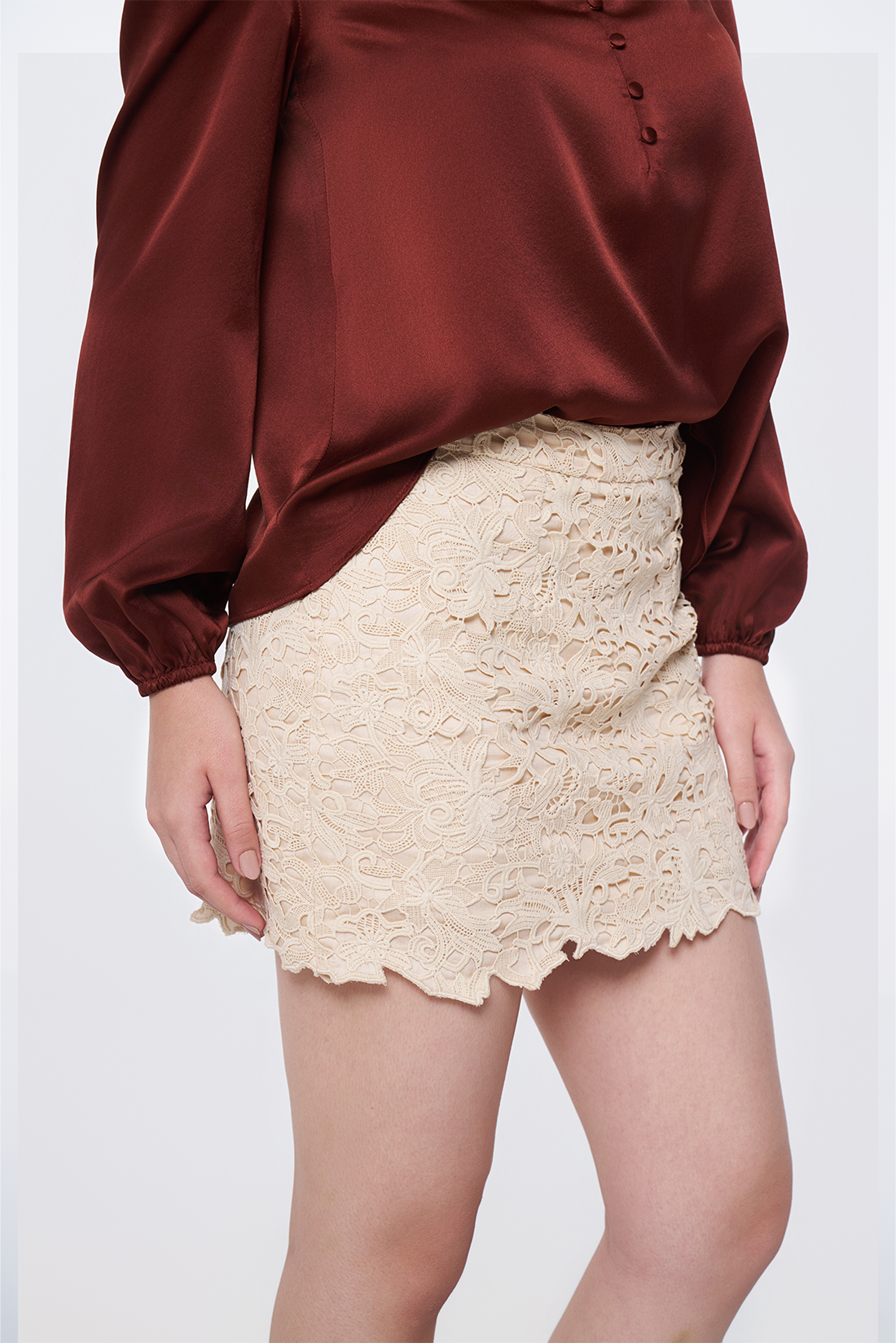 Lace Silk 9 to 5 Skirt