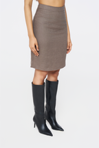 Brown Boardroom Skirt