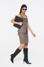 Brown Boardroom Skirt