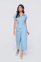 Azure Drift Denim Jumpsuit