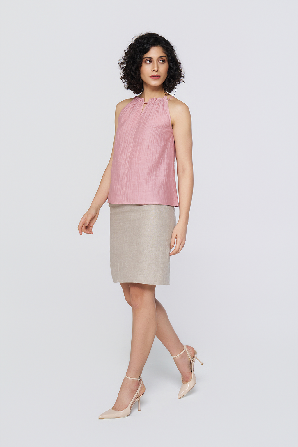 Cream Boardroom Skirt