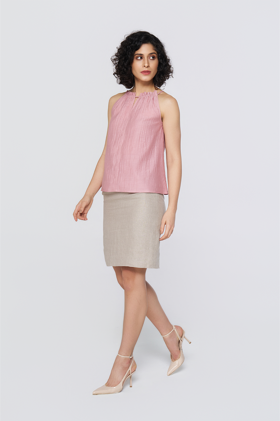 Cream Boardroom Skirt