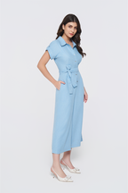 Azure Drift Denim Jumpsuit