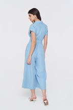 Azure Drift Denim Jumpsuit