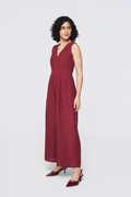 Crimson Clay Linen Jumpsuit