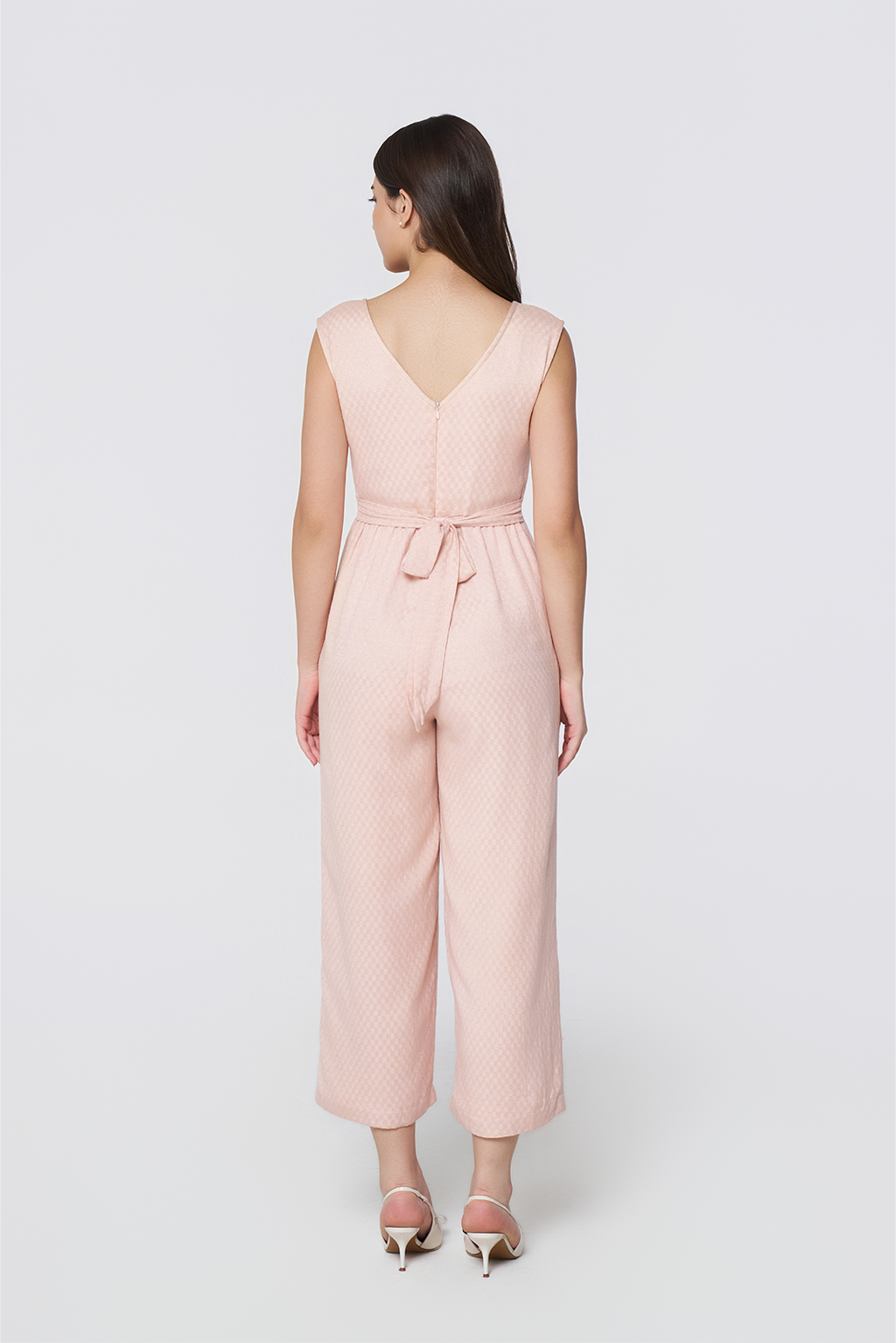 Peach Nectar Dobby Jumpsuit