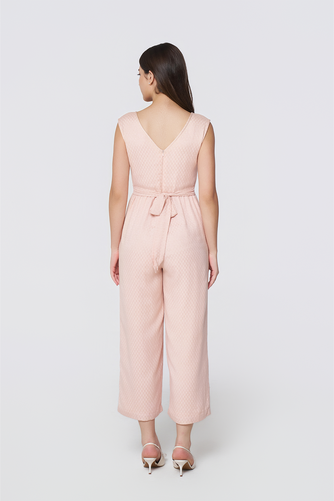 Peach Nectar Dobby Jumpsuit