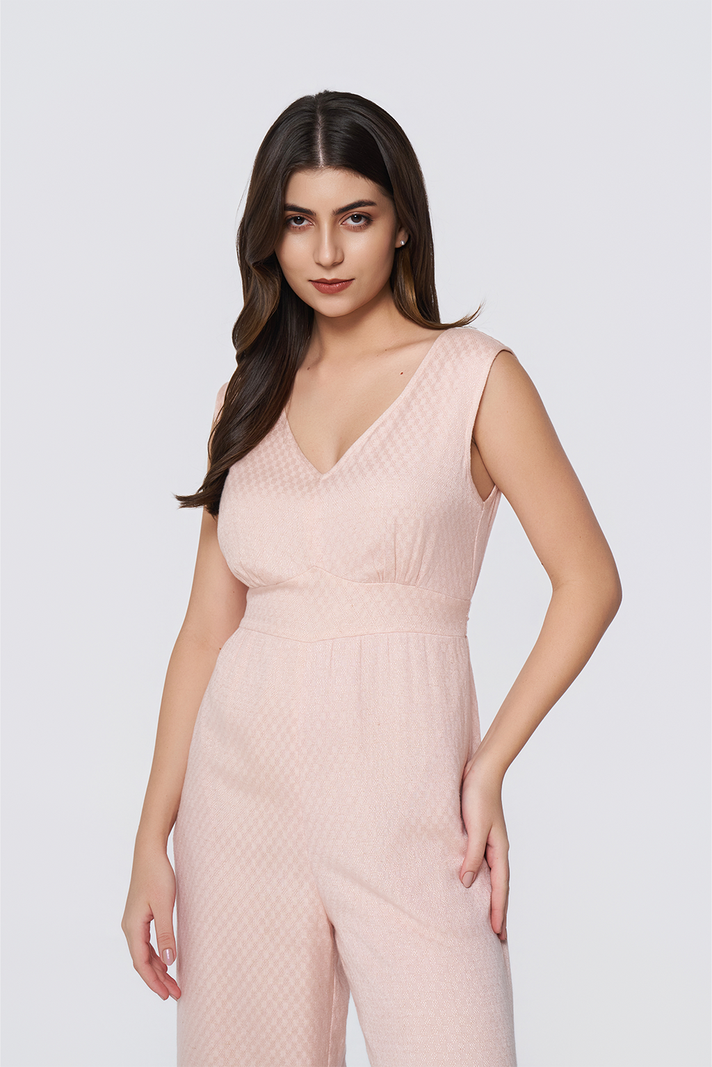 Peach Nectar Dobby Jumpsuit