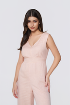 Peach Nectar Dobby Jumpsuit