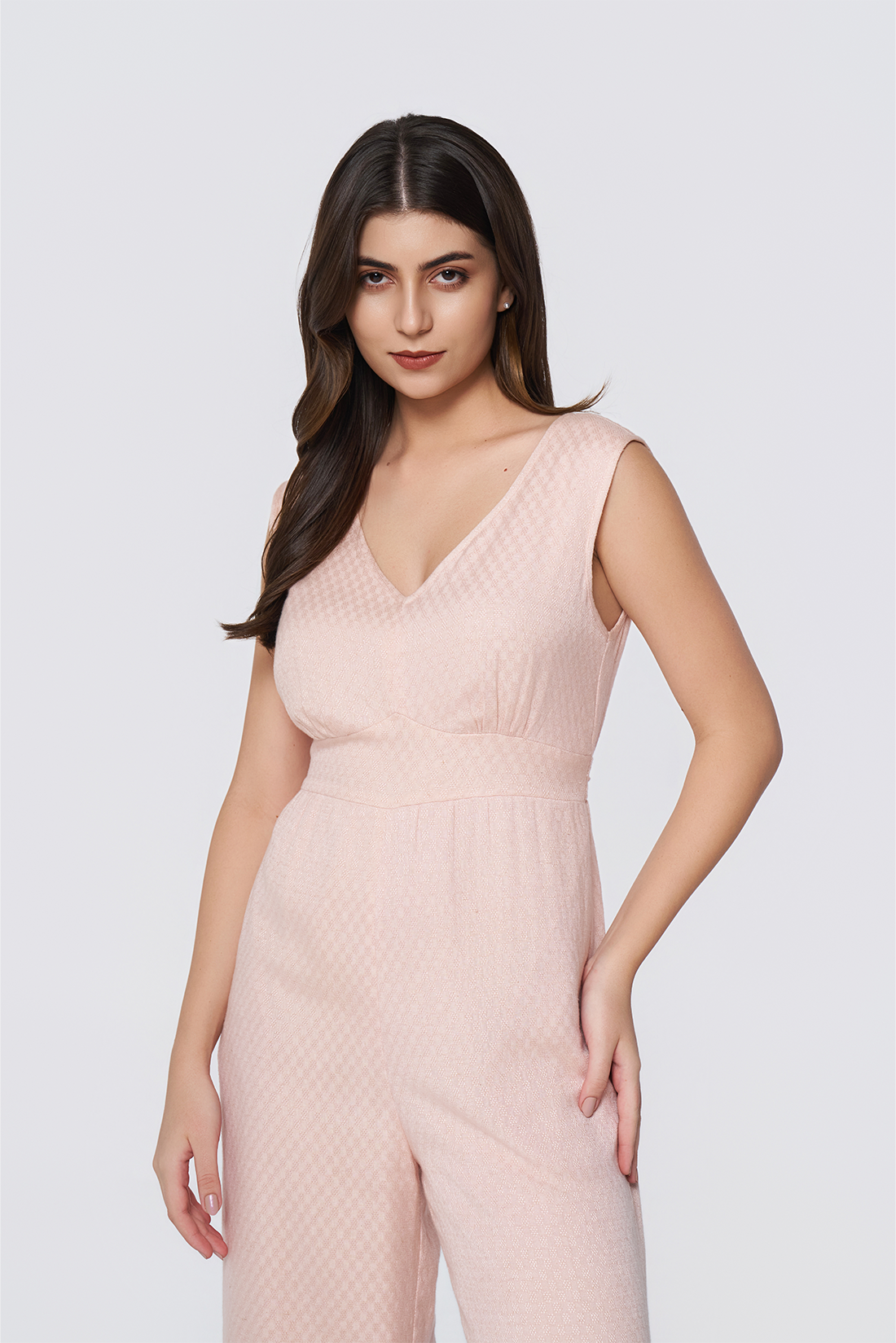 Peach Nectar Dobby Jumpsuit