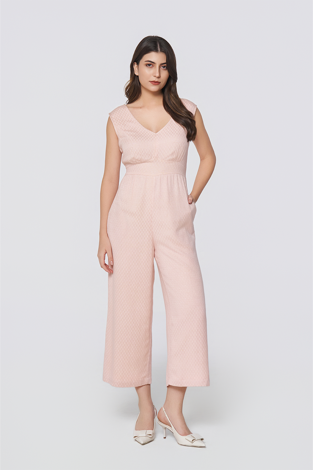 Peach Nectar Dobby Jumpsuit