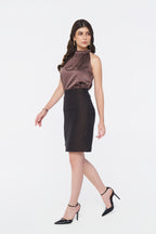 Espresso Glaze Halter Neck Top