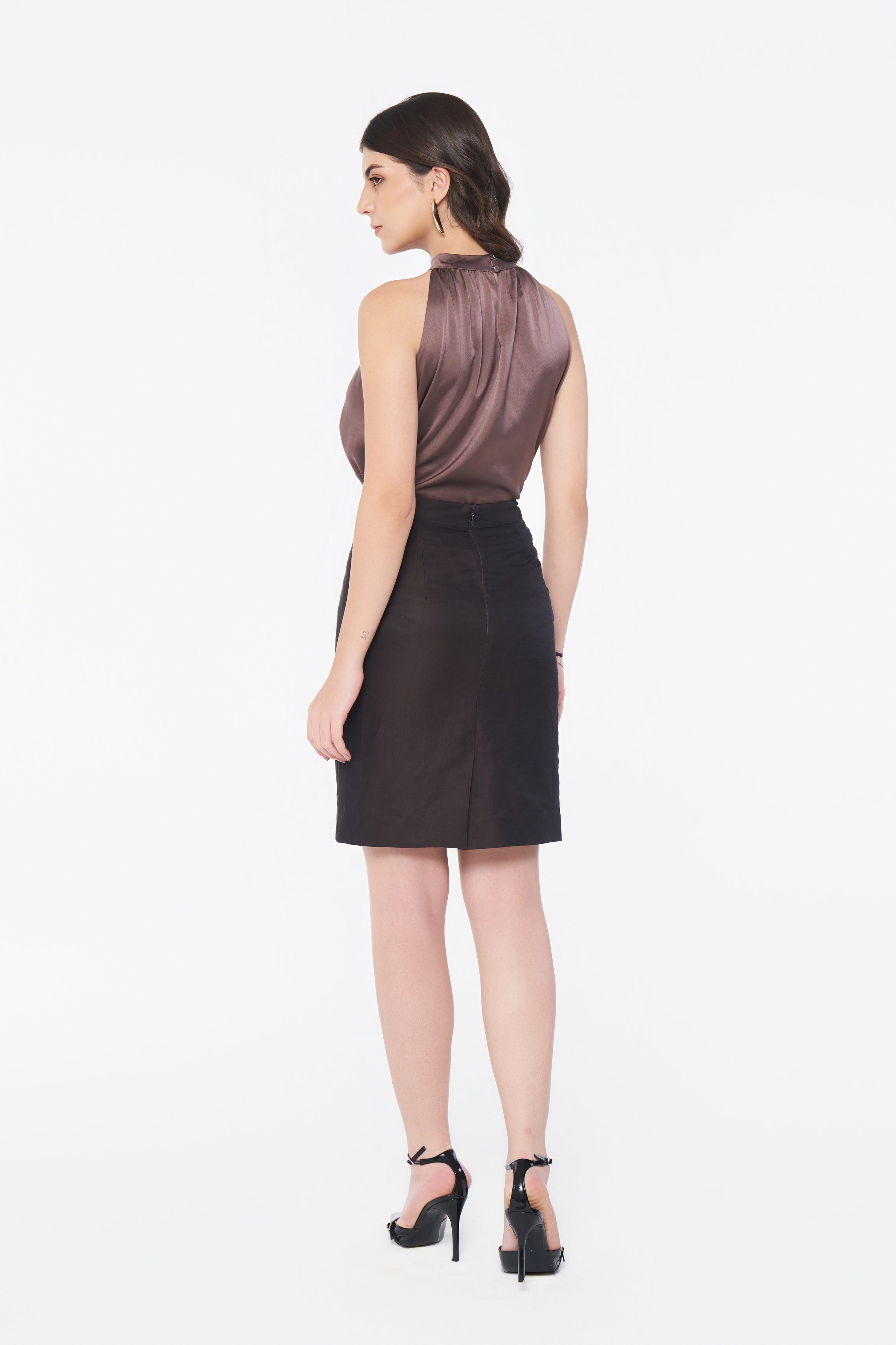 Espresso Glaze Halter Neck Top