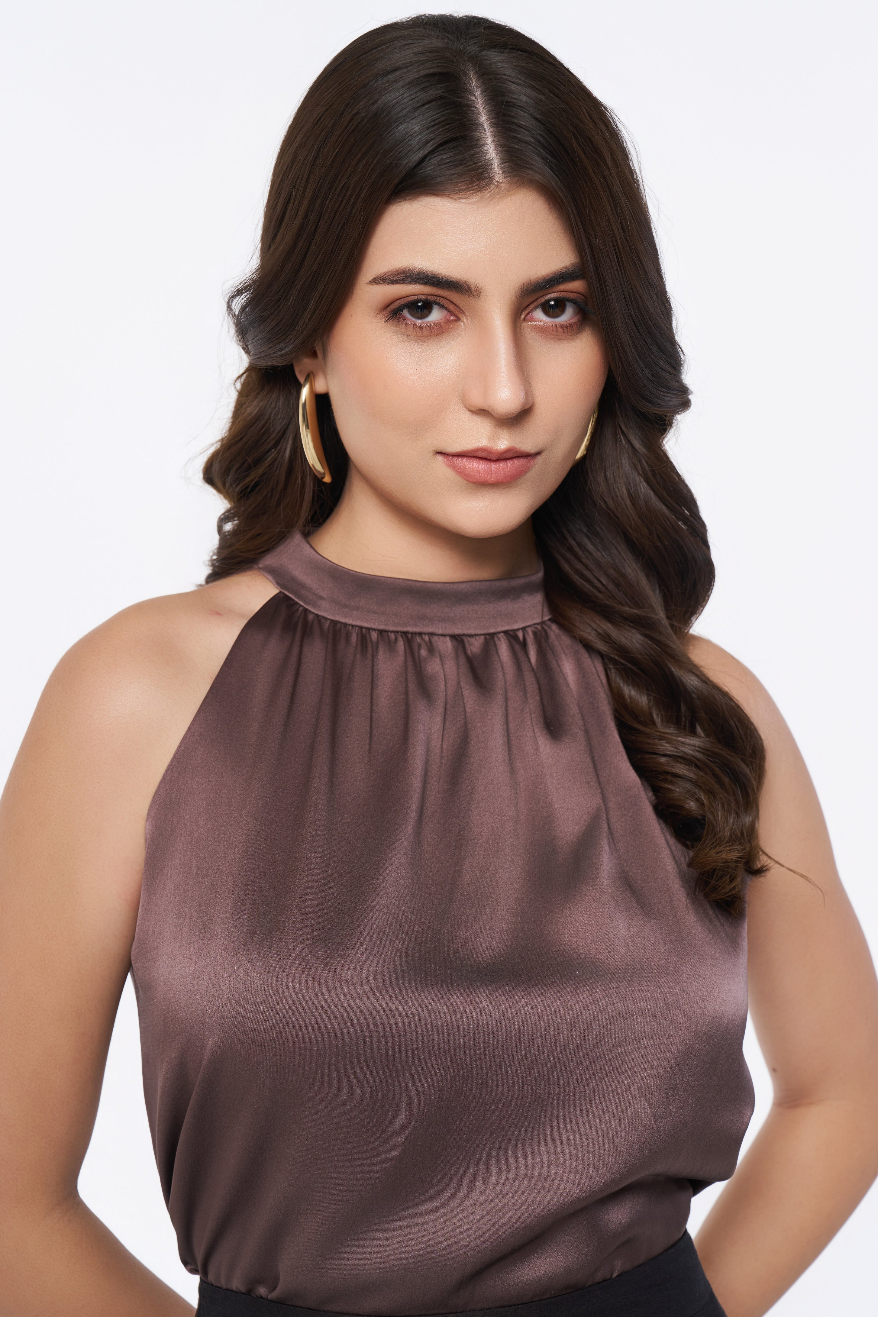 Espresso Glaze Halter Neck Top