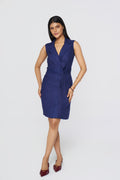 Midnight Navy Notch Dress