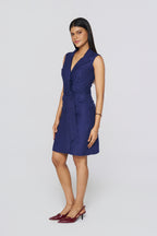 Midnight Navy Notch Dress