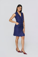 Midnight Navy Notch Dress